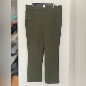 Chico’s women Olive Green straight leg Pants size 3